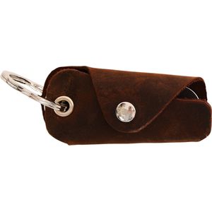 Sleutelhanger Bodesa Valore- Premium kwaliteit van echt lederen sleutelhangers- Sleutelhanger auto met winkelwagenopener- Sleutelorganizer voor 1-5 sleutels, sleutelhanger met flesopener- Bruin crazy