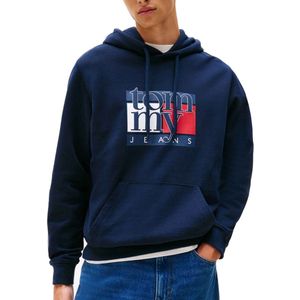Tommy Jeans Sweatshirt  navy / donkerrood / wit