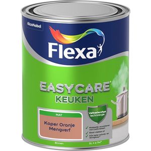Flexa Easycare Muurverf - Keuken - Mat - Mengkleur - Koper Oranje - Kleur van het Jaar 2015 - 1 liter