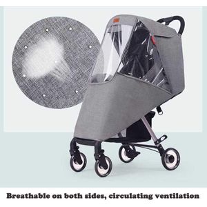 Wandelwagen regenhoes - wandelwagen weerschild voor regen en wind, waterdichte en winddichte EVA windhoes voor kinderwagen kinderwagen kinderwagen buggy buggy