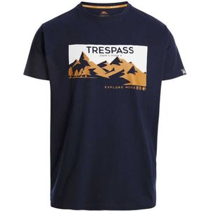 Trespass T-Shirt Nottaway Casual Printed Tshirt Navy-L