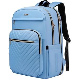 Laptoptas 17.3 inch (blauw) TSA-ontwerp - Laptoprugzak met anti-diefstal, waterdicht, stevig en scheurbestendig - grotere capaciteit 20+ vakken - door luchtvaartmaatschappij goedgekeurd - voor reizen, zakenreis, kantoor, handbagage - 32 x 18 x 48cm