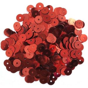 Gütermann Pailletten plat 6 mm kleur 4545 rood, 3 kokers à 9 gram 603872