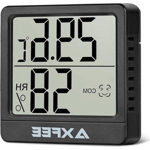 Mini LCD Thermometer Hygrometer Draadloos Luchtvochtigheidsmeter voor Binnen - Wit - Verpakking van 4 Stuks .