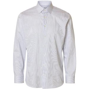 Selected Homme Slim Performance LS Shirt Classic Bright White Stripes Multi