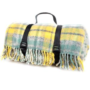 Picknickkleed Polo Geruit Geel (Ocean) - Wol - Waterdicht - 145x183cm - Tweedmill