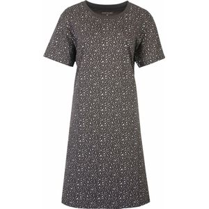 Temptation Dames Nachthemd - Katoen - Korte Mouwen - Grijs - Maat S