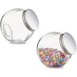 Zeller - Glazen Voorraadpot - Transparant - 1200 ml - 15 x 10 cm - Snoeppot