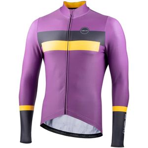 Nalini - Heren - Fietsshirt - Lange mouwen - Wielrenshirt - Najaar - Winter - WARM LS JERSEY - PURPLE - M