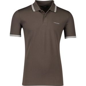 Airforce poloshirt korte mouw bruin