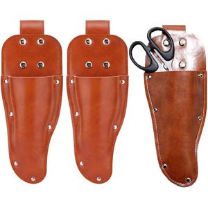 3-stuks scharenhouder - Professionele opbergtas voor kappersscharen - Geschikt voor kappers scharen, tuinscharen, opzetscharen, snoeis charen houder - Scharenhouder - Kappers schaarhouder - Scharen - Kapper saccessoires - Bruin