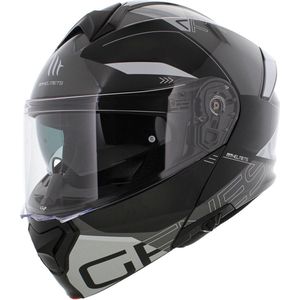 MT Genesis SV systeemhelm Atempo glans zwart grijs XL