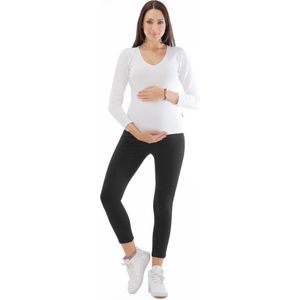 Mamsy - Barcelona - Zwangerschapslegging uit ademend katoen -7/8 - Zwart - XS