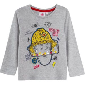 Brandweerman Sam longsleeve - grijs - Fireman Sam shirt - maat 110