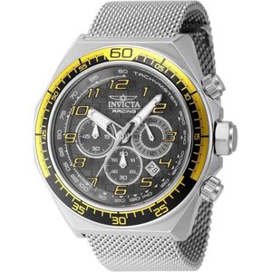 Invicta Racing 47899 Heren Horloge - Waterdicht - Analoog - Quartz Uurwerk - Roestvrij Staal met zwarte Wijzerplaat - 50mm