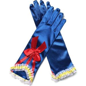 Sneeuwwitje handschoenen kinderen blauw bij jurk verkleedkleding sprookje
