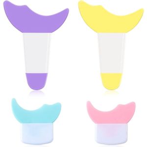 Brenzoos - Set van 4 eyeliner sjablonen, oogschaduw sjablonen, mascara applicator bescherming - Herbruikbaar make-upgereedschap in 4 kleuren