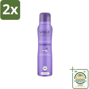 Vogue Reve Exotique Parfum Deodorant 150 ml - Voordeelverpakking - 2 stuks - Geur deodorant - Langdurige geur