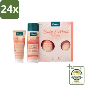 Kneipp – Body & Mind Balance Moments – Geschenkset – Iris & Vetiver – Douchegel 200 ml + Bodylotion 75 ml - Voordeelverpakking - 24 stuks - Vegan - Douchegel