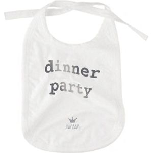 BamBam Slab ""dinner party"" - Wit - Baby cadeau