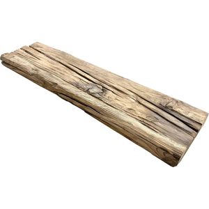 Rustiek eiken spoorwegplank 180 x 30 cm - Boomstam - Boomstam plank - Wandplank hout - Wand plank - Wandplank - Houten plank - Houten planken voor muur