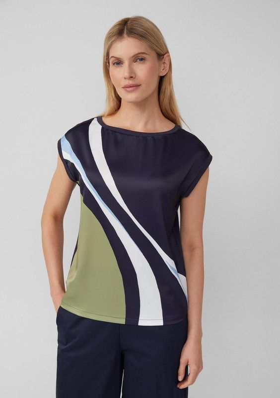 s.Oliver - T-Shirt - Mouwloos - Katoen-Polyester Mix