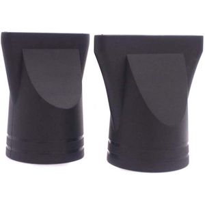 Inovra Plus - Professionele Plastic Fohn Mondstukken voor Haardroger - Set van 2 Stuks - Haarstyling Tool - Geschikt voor Buitendiameter 4.5-4.5cm - Zwart