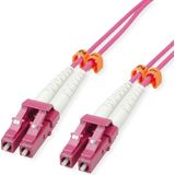 VALUE F.O. Kabel 50/125µm OM4, LC/LC, low-Loss connector , violet, 2 m