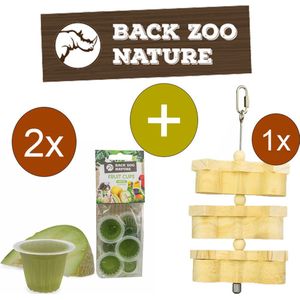 Back Zoo Nature Fruitkuipjes Meloen - Vogelsnack - Inclusief Foerageerhouder - Foerageren