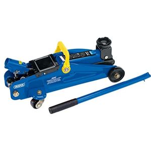 Lichte 2 ton trolleykrik met draaibare wielen en groot zadel