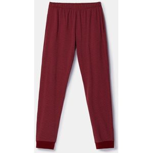 Woody pyjama heren-QTR/495- donkerrood - maat XL