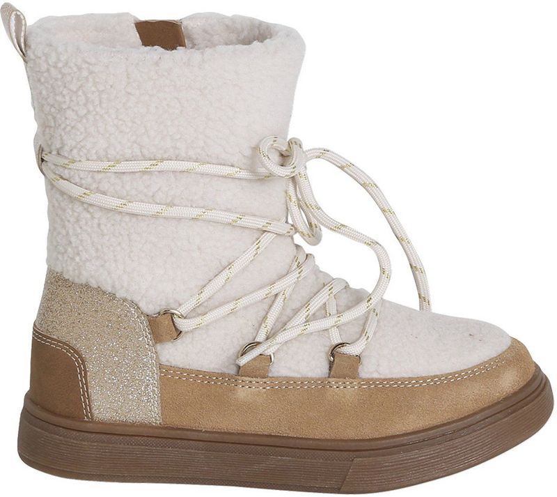 Gevoerde Baskets - Kameel - Boots-stijl - Synthetisch - Veter- en Ritssluiting