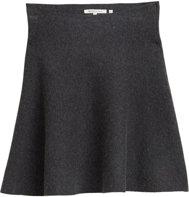 Tom Tailor - A-lijnrok - Shale Grey Melange - Gebreid