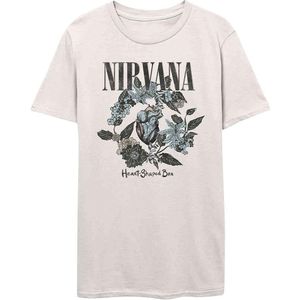 Nirvana - Heart Shaped Box Heren T-shirt - S - Wit