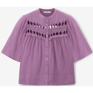 Sissy-Boy - Paarse blouse met pofmouwen