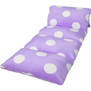 Vloerkussen Bed Lounger Cover, Gezellig Stijlvol voor Kinderen Volwassenen, Fauteuil Vloerkussen voor ultiem Comfort, Peuter Dutje Mat, Alleen hoes, Paarse Polka Dot, Koning