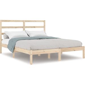 vidaXL - Bedframe - massief - grenenhout - 160x200 - cm