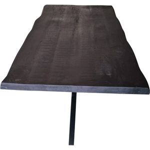 Boomstamtafel Thomas zwart 180 cm - Keuken tafel - Eettafels