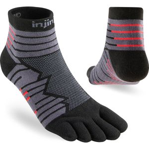 Injinji - Ultra Run Mini-Crew - Sportsokken - Zwart - Coolmax®-stof, Zweetafvoerend, Sneldrogend