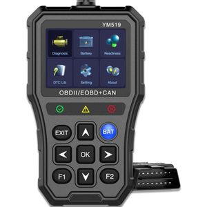 Scanner Batterijtester CAN Diagnostische Scan Tool Kleurenscherm Codelezer Controlelampje Motorstoring Scanner Auto Diagnostische Scan Tool Leest OBD2 Autospanning/Levensduur Nieuw sinds 1996 (519)