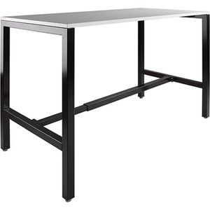 Domino - Basic - Statafel - 160 x 80 cm - Zwart - H-onderstel