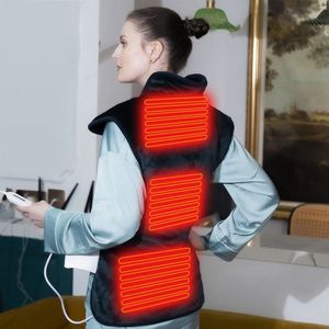 EuniLife - Warmtekussen - Kwalitatieve elektrische verwarmingskussen - Voor Rugpijn - Schouders – 100W Flanellen Verwarmingskussen – Snel Verwarmend – 9 Temperatuurstanden – Wasbaar – 60x90cm – Grijs