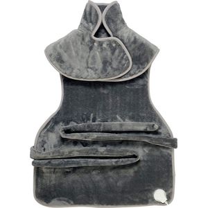 EuniLife - Warmtekussen - Kwalitatieve elektrische verwarmingskussen - Voor Rugpijn - Schouders – 100W Flanellen Verwarmingskussen – Snel Verwarmend – 9 Temperatuurstanden – Wasbaar – 60x90cm – Grijs