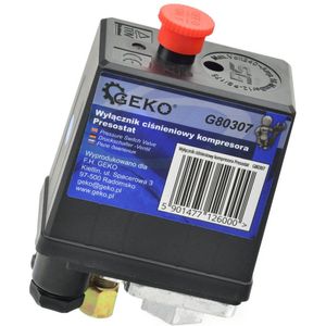 GEKO Drukschakelaar voor luchtcompressoren - Instelbaar - Max. 12 bar - 240V - 16A