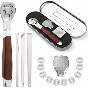 Professionele voetrasp verwijdert eelt - 10 extra mesjes