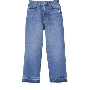 Vertbaudet - Wijde Meisjesjeans - Gerafelde Onderkant