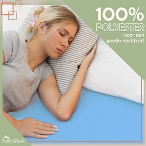 NatureMark - Microvezel Hoeslaken - Lichtblauw - 120x200 cm