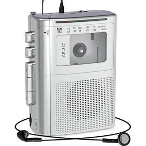 Draagbare Retro Cassettespeler met Bluetooth en AM/FM Ontvangst voor Onderweg