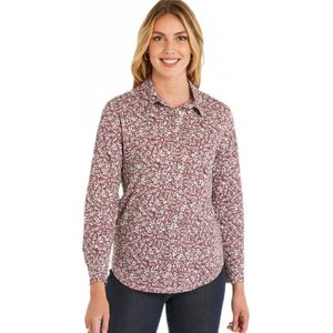 Katoenen blouse met rechte knopen