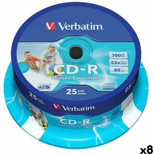 CD-R Verbatim 25 Onderdelen 700 MB 50 MB/s (8 Stuks)